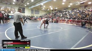 132 lbs Champ. Round 2 - Jake Decker, Canyon vs Jake Barnes, Paloma Valley