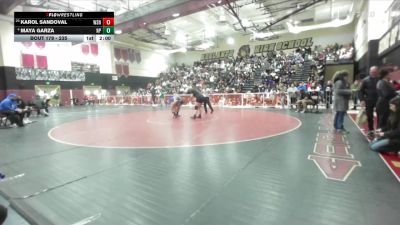 235 lbs Champ. Round 1 - Karol Sandoval, Western vs Maya Garza, Newbury Park