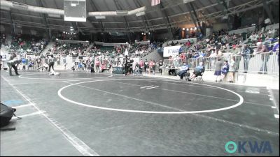 80 lbs Round Of 32 - Carsen Higgs, Claremore Wrestling Club vs Zamaree Washington, Del City Little League Wrestling