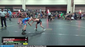101 lbs Round 5 (6 Team) - Jackson Snyder, Spatola Wrestling vs Brody Weimer, Contenders Wrestling Academy Blue