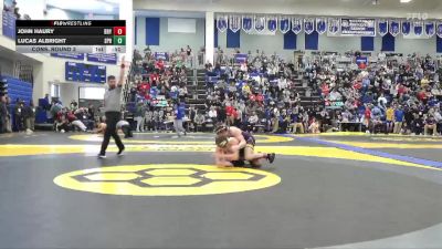 132 lbs Cons. Round 2 - Lucas Albright, Springfield vs John Haury, Bryan High School