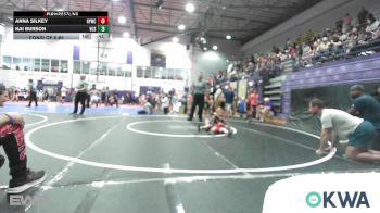 49 lbs Consi Of 8 #2 - Anna Silkey, Hilldale Youth Wrestling Club vs Kai Burson, Victory Christian School