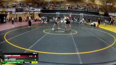 197 lbs Cons. Round 4 - Tanner Hawkins, York vs Sam Andres, Nebraska-Kearney Unattached