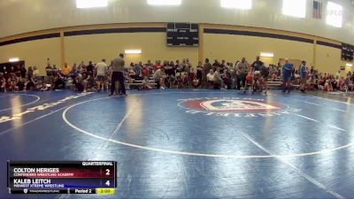 56 lbs Quarterfinal - Colton Heriges, Contenders Wrestling Academy vs Kaleb Leitch, Midwest Xtreme Wrestling