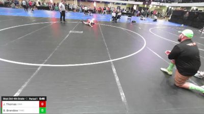 Boys 3rd-4th Grade - 77 Cons. Round 4 - Jade Thomas, Iowa vs Beau Brandow, Team Valley Wrestling Club