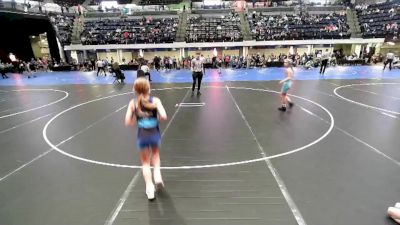 Girls 5th - 6th grade - 71 Quarters - Markee Gomez, Sebolt Wrestling Academy vs Harper Youngblut, Iowa