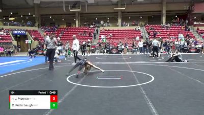 64 lbs Cons. Round 5 - Jakoby Monroe, WR - Topeka Blue Thunder vs Cyler Puderbaugh, Bobcat Wrestling Club