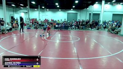 130 lbs Placement Matches (8 Team) - Axel Rodriguez, Illinois vs Dominic Butera, Pennsylvania Blue