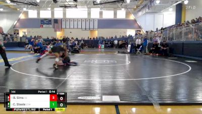 144 lbs Cons. Round 2 - Christian Steele, St. Martin High School vs Bryson Sims, Oak Grove HS