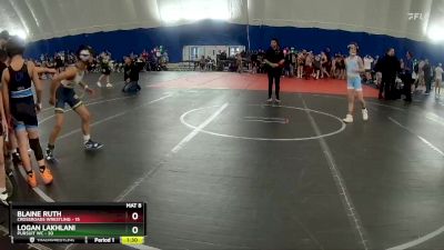 80 lbs Round 3 (3 Team) - Logan LAKHLANI, Pursuit WC vs Blaine Ruth, Crossroads Wrestling