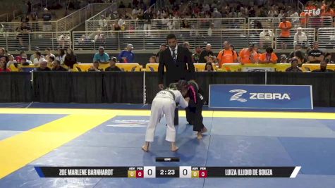 Luiza Illidio De Souza vs Zoe Marlene Barnhardt 2025 Pan Kids Jiu-Jitsu IBJJF Championship