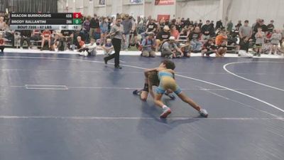 67 lbs Champ. Rd Of 64 - Beacon Burroughs, All I See Is Gold Academy vs Brody Ballantini, Sebolt Wrestling Academy