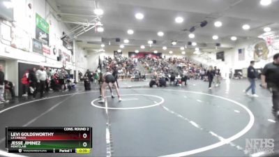 165 lbs Cons. Round 2 - Levi Goldsworthy, La Canada vs Jesse Jiminez, Montclair