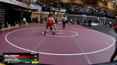 174 lbs Cons. Round 1 - Erik Anderson, Western Colorado vs Zander Lopez, Fort Hays Tech Northwest