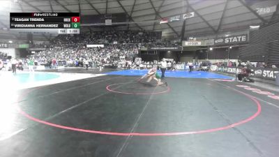 Girls 2A 130 lbs Champ. Round 2 - Viridianna Hernandez, Woodland (Girls) vs Teagan Trenda, Hockinson (Girls)