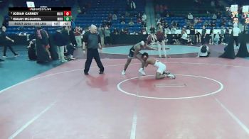 150 lbs Quarterfinal - Josiah Carney, Milford vs Isaiah McDaniel, Middletown