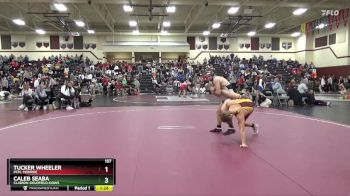 157 lbs Cons. Round 3 - Caleb Seaba, Clarion-Goldfield-Dows vs Tucker Wheeler, PCM, Monroe