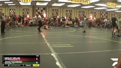 170 lbs Round 4 (6 Team) - Wesley Weller, Mat Assassins Black vs Jovan Mazaregio, Team Alien