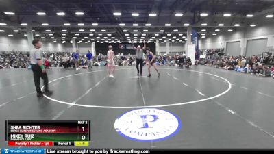 120 lbs Quarterfinal - Mikey Ruiz, Panhandle RTC vs Shea Richter, Berge Elite Wrestling Academy