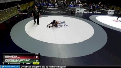 92 lbs Champ. Round 1 - Kameron Osungboye Haynes, Cougar Youth Wrestling vs Kai Parsons, Rough House Wrestling