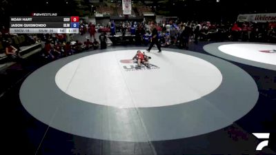 132 lbs Noah Hart, SCVWA - Santa Clara Valley Wrestling Association vs Jason Quismondo, SJWA - San Joaquin Wrestling Association