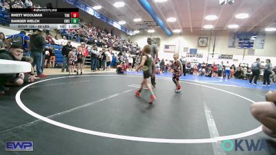 49 lbs 3rd Place - Danger Welch, Claremore Wrestling Club vs Rhett Woolman, Tiger Trained Wrestling