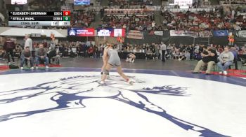 G - 135 lbs Cons. Semi - Elizabeth Sherman, Billings Senior High School (Girls) vs Stella Wahl, Cut Bank (Girls)