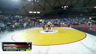 100 lbs Quarterfinal - Nathaniel Trieu, Mat Demon Wrestling Club vs Cruz Campbell, Mt Spokane Wrestling Club