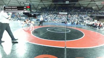 Girls 2A 120 lbs 1st Place Match - Ramona Reinitz, Centralia (Girls) vs Victoria Nicacio, Washougal (Girls)