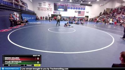 90 lbs Quarterfinal - Tyler Reynolds, Twin Spruce Jr High vs Simon Holden, Douglas Middle School