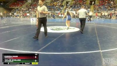 130 lbs Champ. Round 1 - Karissa Mann, Napoleon G-S vs Taylor Schilling, South Border