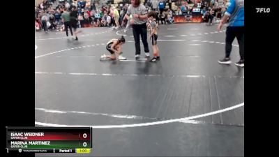 61 lbs Round 2 - Isaac Weidner, Gator Club vs Marina Martinez, Gator Club