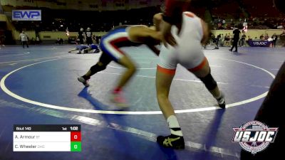 140 lbs 2nd Place - Ardie Armour, BullTrained vs Charles Wheeler, Chickasha Youth Wrestling