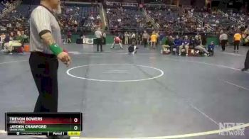 3A 120 lbs Cons. Round 3 - Jayden Crawford, Union Pines vs Trevon Bowers, Forestview