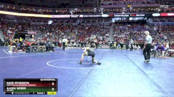 2A-120 lbs Quarterfinal - Kaden Weber, Nevada vs Gage Spurgeon, Eddyville-Blakesburg-Fremont