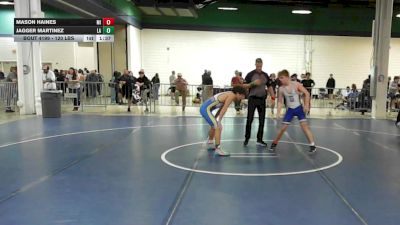 120 lbs Consi Of 64 #2 - Mason Haines, MI vs Jagger Martinez, LA