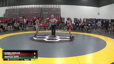 70 lbs Quarterfinals (8 Team) - Korbin Kiessling, Team Revival vs Brantley Sams, Patriots Wrestling Club