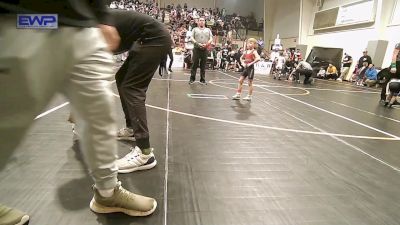 43 lbs Semifinal - Kashton Legg, Barnsdall Youth Wrestling vs Ember Shelton, Team Tulsa Wrestling Club