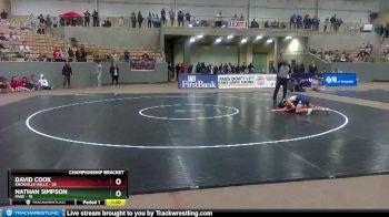 120 lbs Quarterfinals (8 Team) - Nathan Simpson, Page vs David Cook, Knoxville Halls