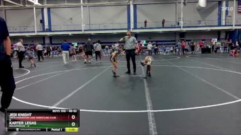 48-52 lbs Quarterfinal - Jedi Knight, Smith Mountain Lake Wrestling Club vs Karter Legas, Roughhouse