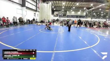 89 lbs Quarterfinal - Jaxson Russell, Raider Nation Wrestling Club vs Michael Codie Jr, Flex Wrestling