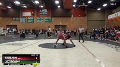 149 lbs Cons. Semi - Matthew Arias, Fresno City College vs Ammar Khan, Sacramento City College