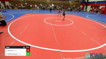 85 lbs 3rd Place - Cash Howard, Coweta Tiger Wrestling vs Ryland Wolfenberger, Team Tulsa Wrestling Club