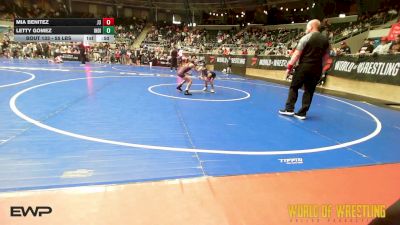 55 lbs Consi Of 8 #2 - Mia Benitez, Juic3 Acad3my vs Letty Gomez, Indianola Mat Tribe