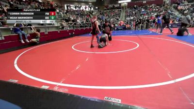 73 lbs 3rd Place Match - Corbin Robinson, Panther Youth Wrestling-CPR vs Noah Merworth, Gravette Wrestling Club