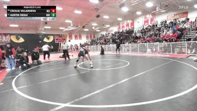 105 lbs Champ. Round 1 - Austin Desai, Burbank vs Cecilia Villanueva, Hesperia