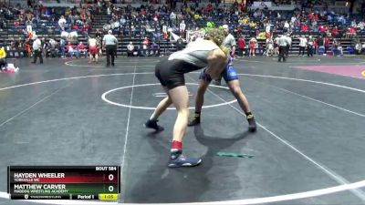 176 lbs Cons. Round 4 - Matthew Carver, MadDog Wrestling Academy vs Hayden Wheeler, Yorkville WC