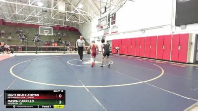 133 lbs Champ. Round 2 - Davit Khachatryan, Sacramento City College vs Mason Carrillo, Moorpark CCC