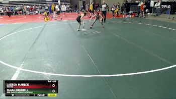 80 lbs Cons. Round 2 - Jaxson Mareck, Rocori vs Isaiah Brunell, UNC (United North Central)