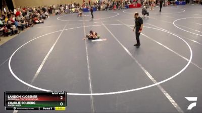 58 lbs Cons. Round 3 - Charlie Solberg, Rogers Area vs Landon Klossner, Centennial Youth Wrestling